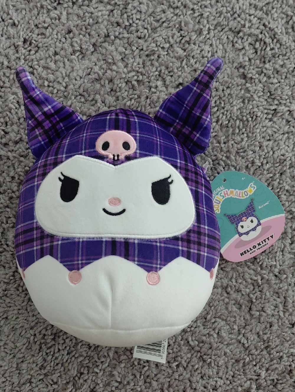Squishmallows Purple Plaid Kuromi Plush